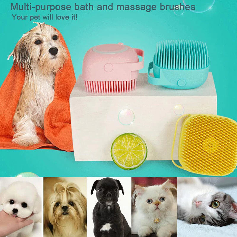 ✨ “Cepillo de Baño y Masaje para Peludos Felices”